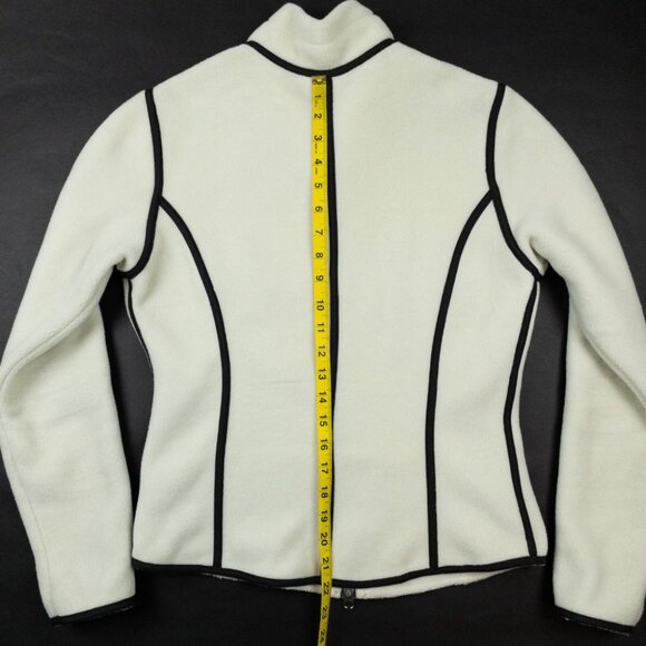 Marker for Gorsuch Polartec Fleece Jacket Women's Medium White Full Zip Ski USA - Picture 11 of 16